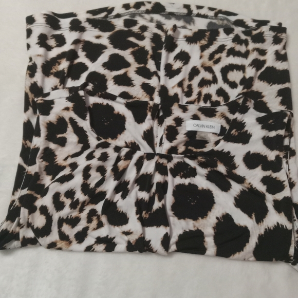 Sleeveless Leapard Calvin Klein Blouse (Lightly Used) - Picture 3 of 3